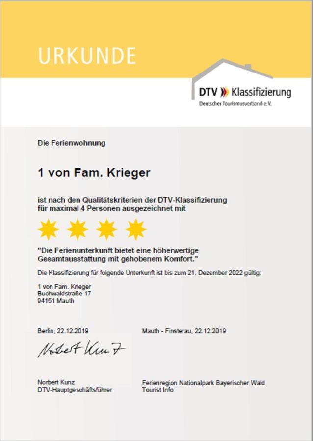 Ferienwohnungen Krieger Mauth Exterior photo
